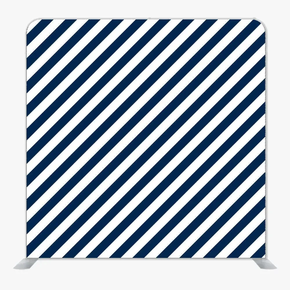 Navy Stripes Single Sided Tension Fabric Backdrop Frame and Fabric Set