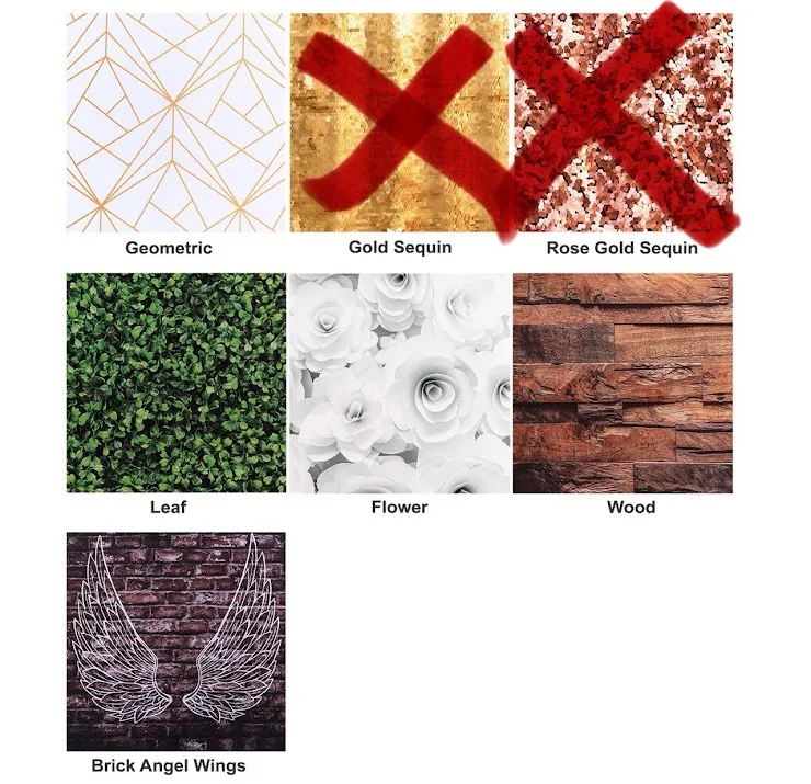 Geometric design from our published rental backdrop options