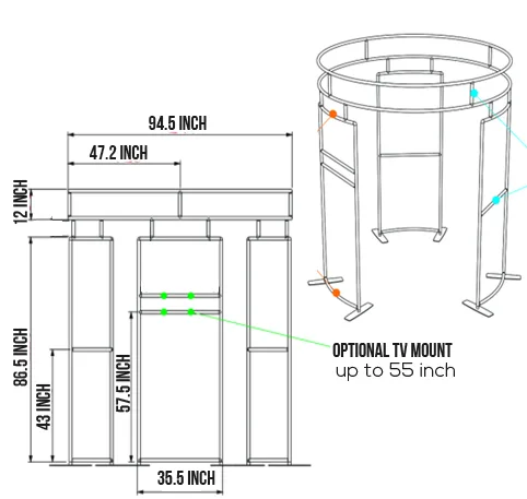 Custom LED Slow Motion 360 Video Photobooth Enclosure - Image 2