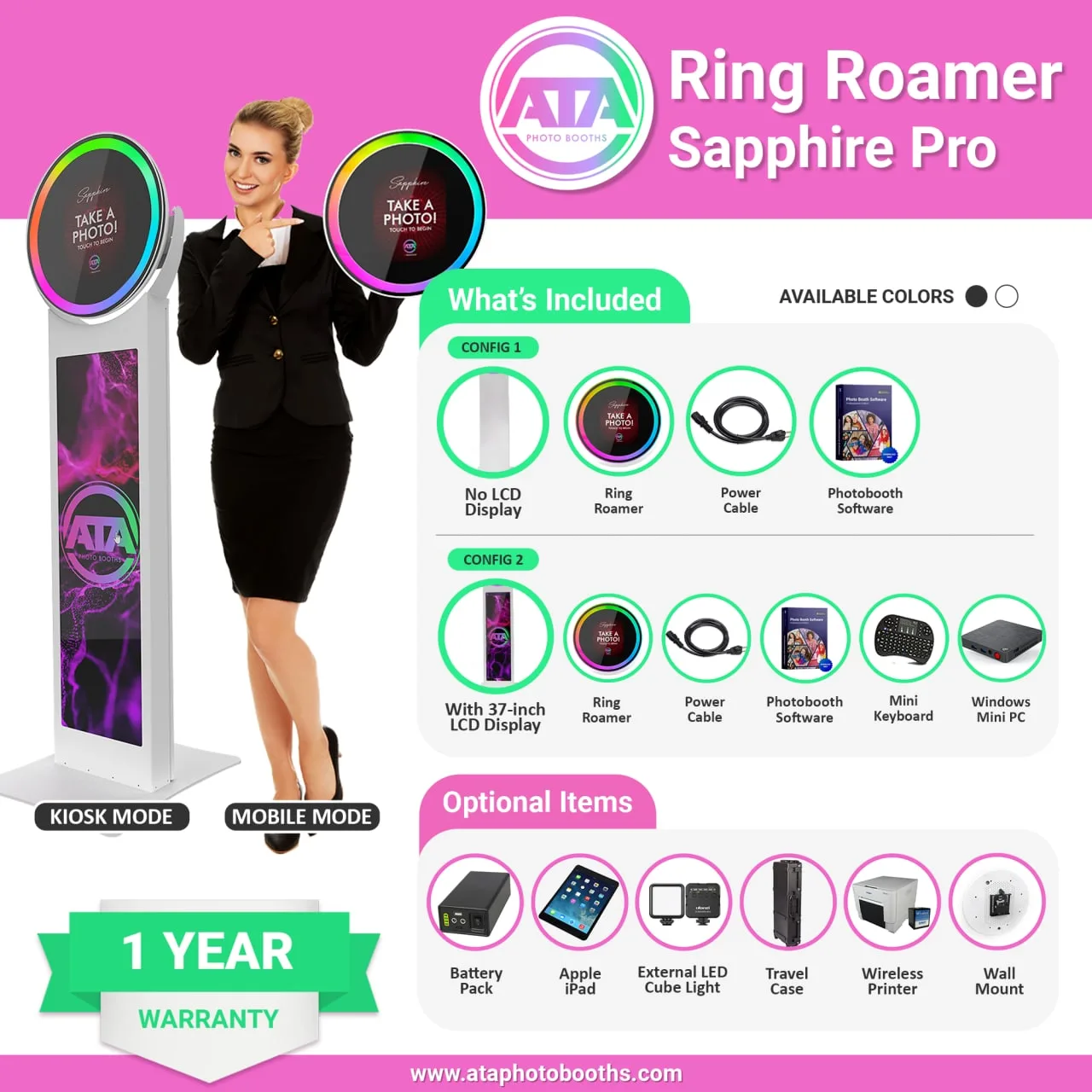 Ring Roamer Sapphire Pro iPad Mirror Photobooth
