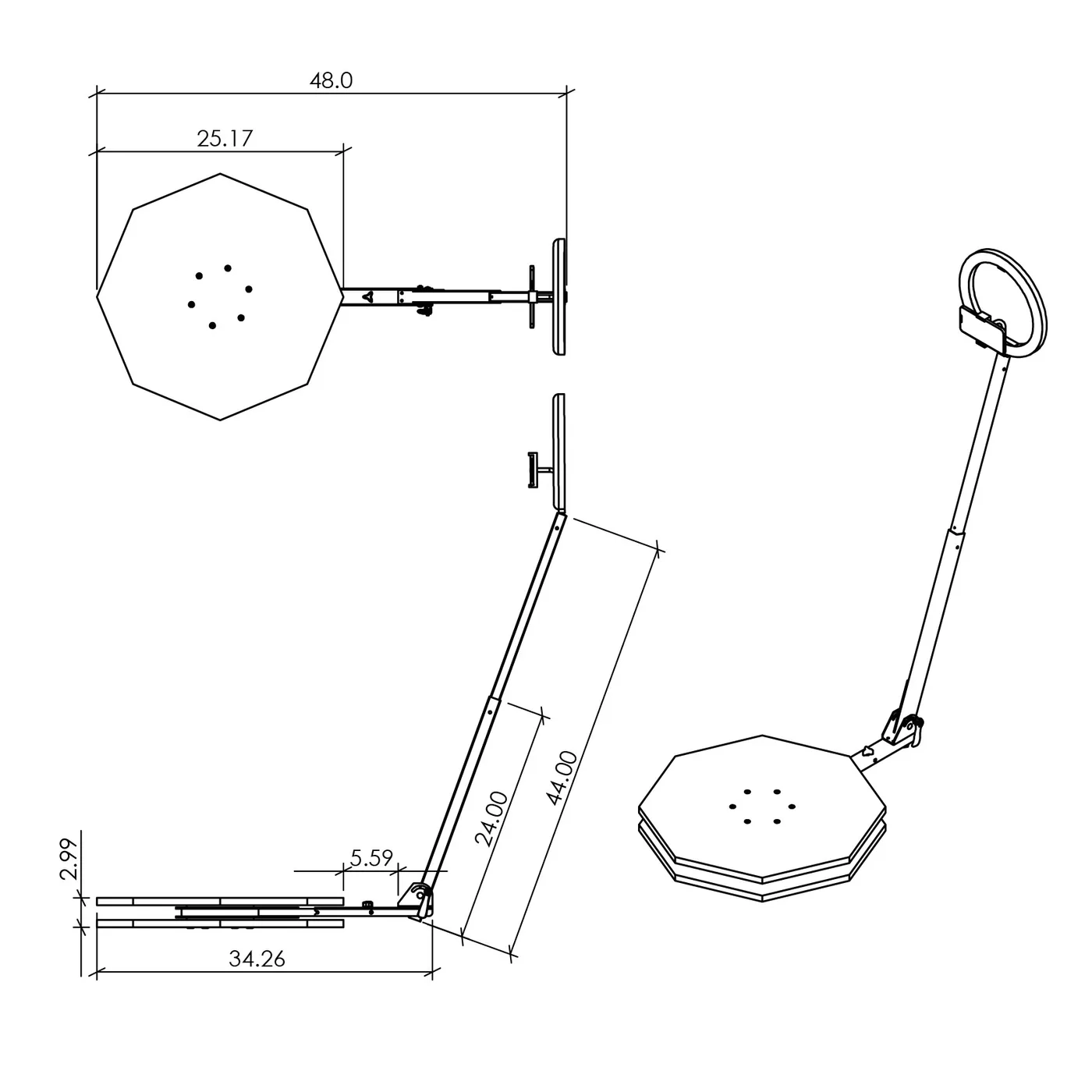 Slowgo 360 Octagon Platform (Manual Operation)