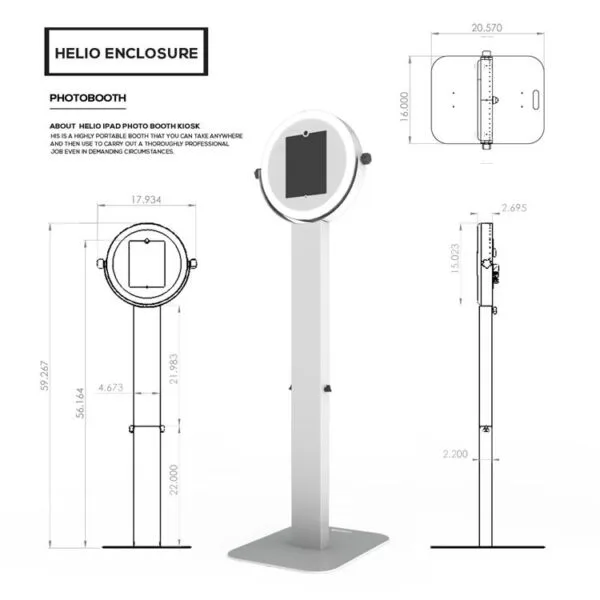 Slim Helio iPad Ringlight Photobooth with FREE cloud based Photobooth App - Image 2