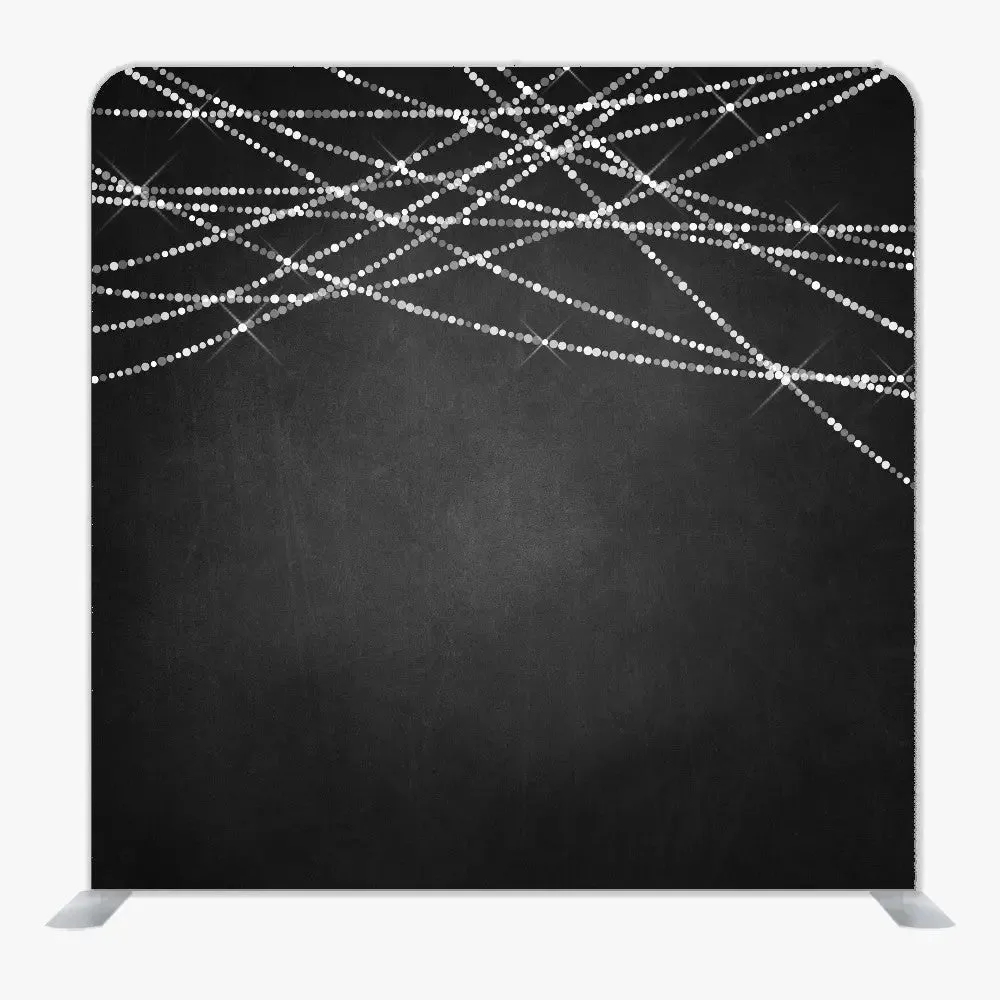 Rhinestone Chalkboard Single Sided Tension Fabric Backdrop Frame and Fabric Set