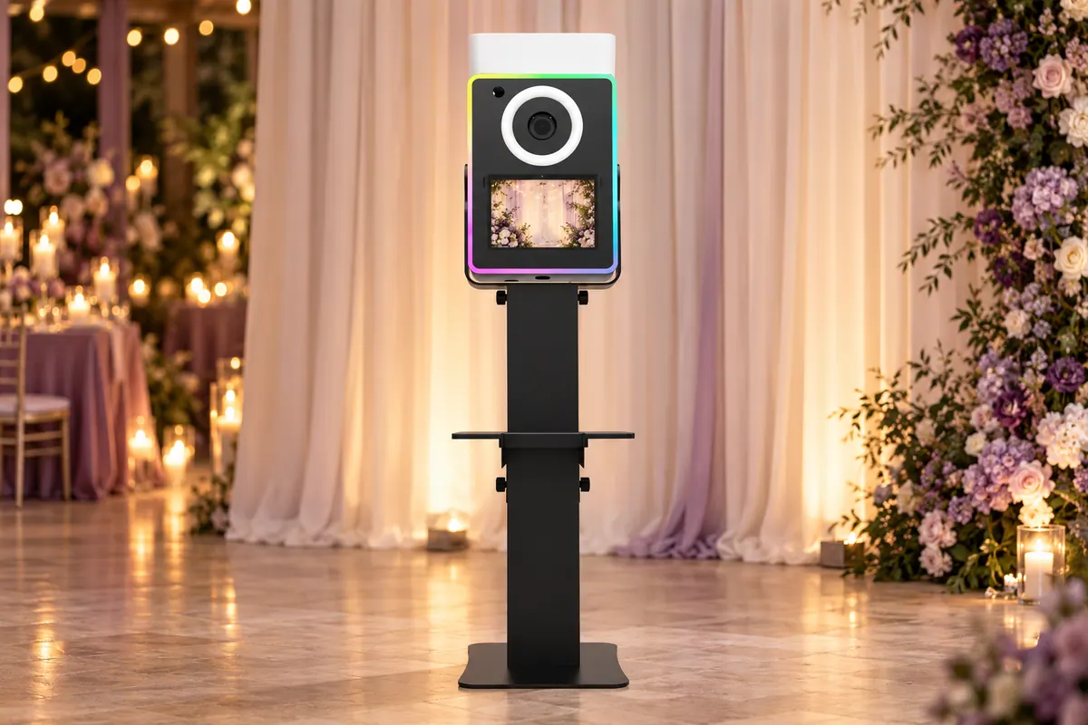 Lumia M Pro photo booth in an illustrative reception setting