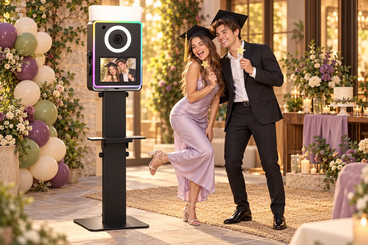 Lumia M Pro photo booth in an illustrative self-service event setting